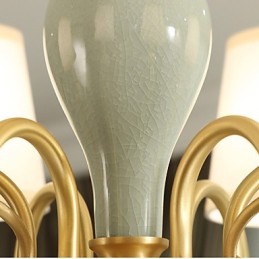 Chandelier Traditional Classic Country Brass Feature for Mini Style Metal 6 Bulbs