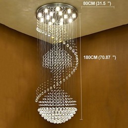 Modern Crystal Ceiling Pendant Light Indoor Chandelier Home Hanging Lighting Lamps Fixtures
