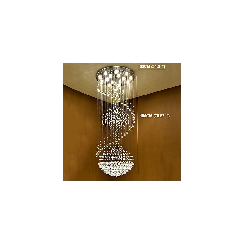 Modern Crystal Ceiling Pendant Light Indoor Chandelier Home Hanging Lighting Lamps Fixtures