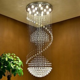 Modern Crystal Ceiling Pendant Light Indoor Chandelier Home Hanging Lighting Lamps Fixtures