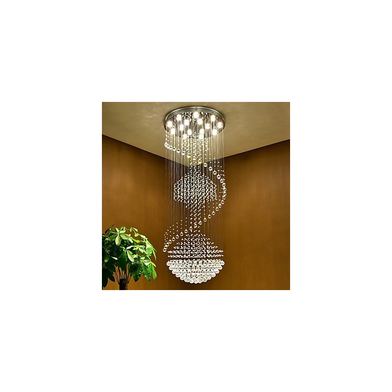 Modern Crystal Ceiling Pendant Light Indoor Chandelier Home Hanging Lighting Lamps Fixtures