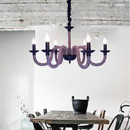 Loft Industrial Wind Vintage Iron Lamps Shops Chandelier Rope Chandelier Lights