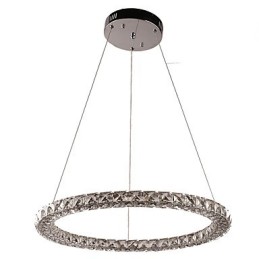 Modern Ring Crystal Pendant Light Modern Crystal Chandelier Ceiling Light Indoor Lamp Fixtures Dimmable with Remote Control