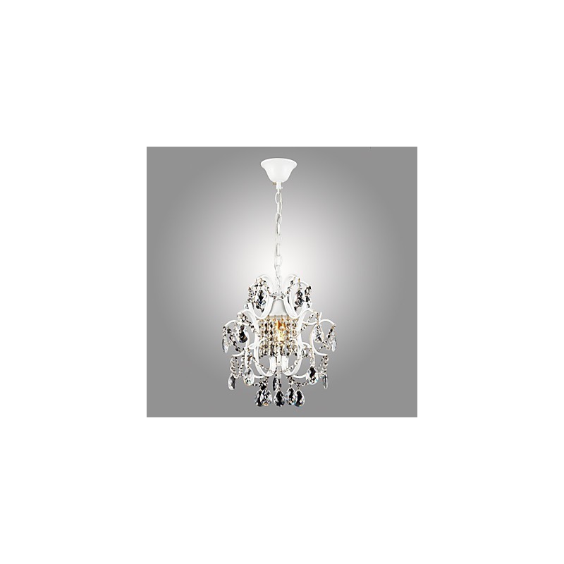 Iron Painting Chandelier with Clear Crystal Modern Lighting Lamp