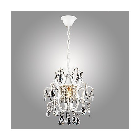 Iron Painting Chandelier with Clear Crystal Modern Lighting Lamp