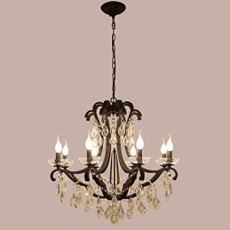 8 Lights Crystal Chandelier Modern Contemporary Traditional Classic Rustic Lodge Vintage Retro Lantern Drum Country Painting