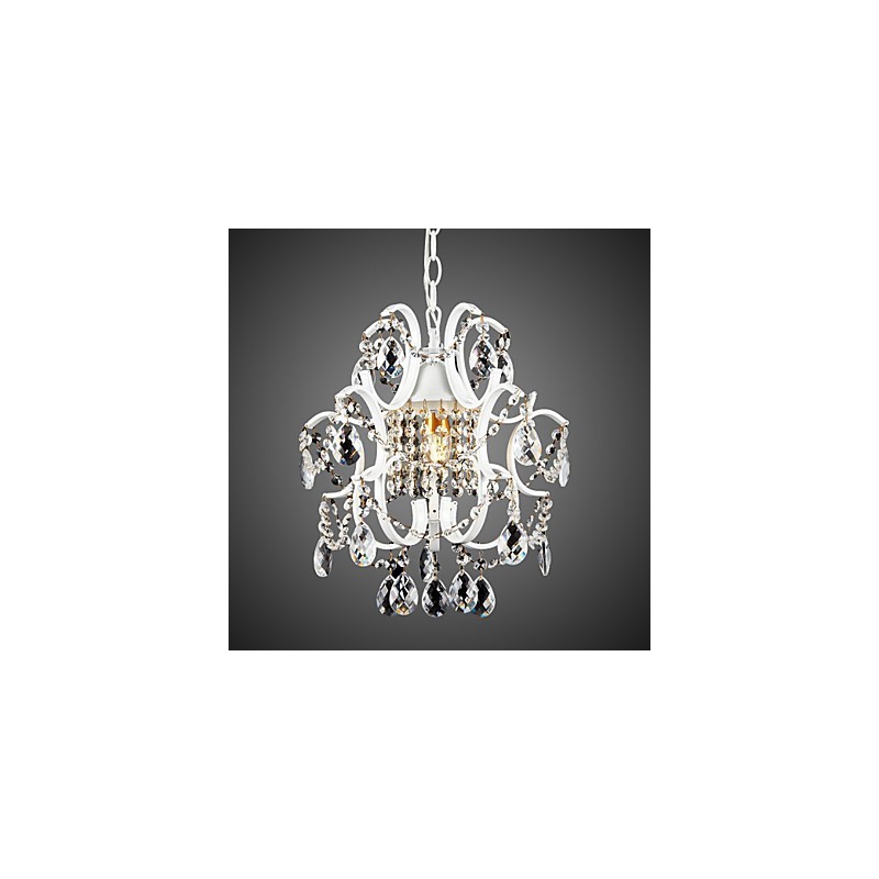 Iron Painting Chandelier with Clear Crystal Modern Lighting Lamp