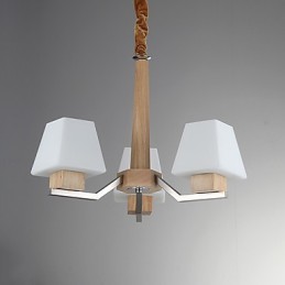 Modern Contemporary Electroplated Feature for Wood Bamboo Chandelier