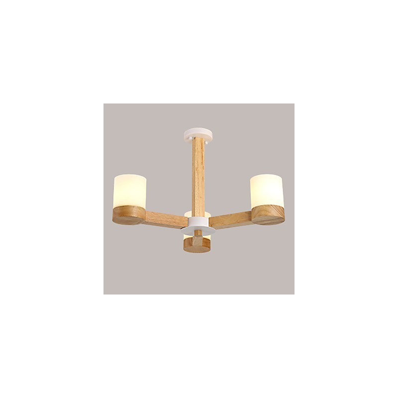 3 Lights Chandelier Modern Contemporary Traditional Classic Vintage Country Wood Feature for Wood