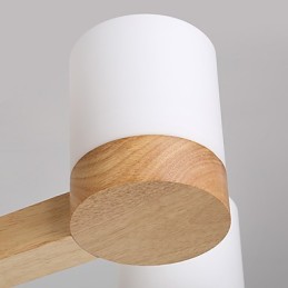 3 Lights Chandelier Modern Contemporary Traditional Classic Vintage Country Wood Feature for Wood