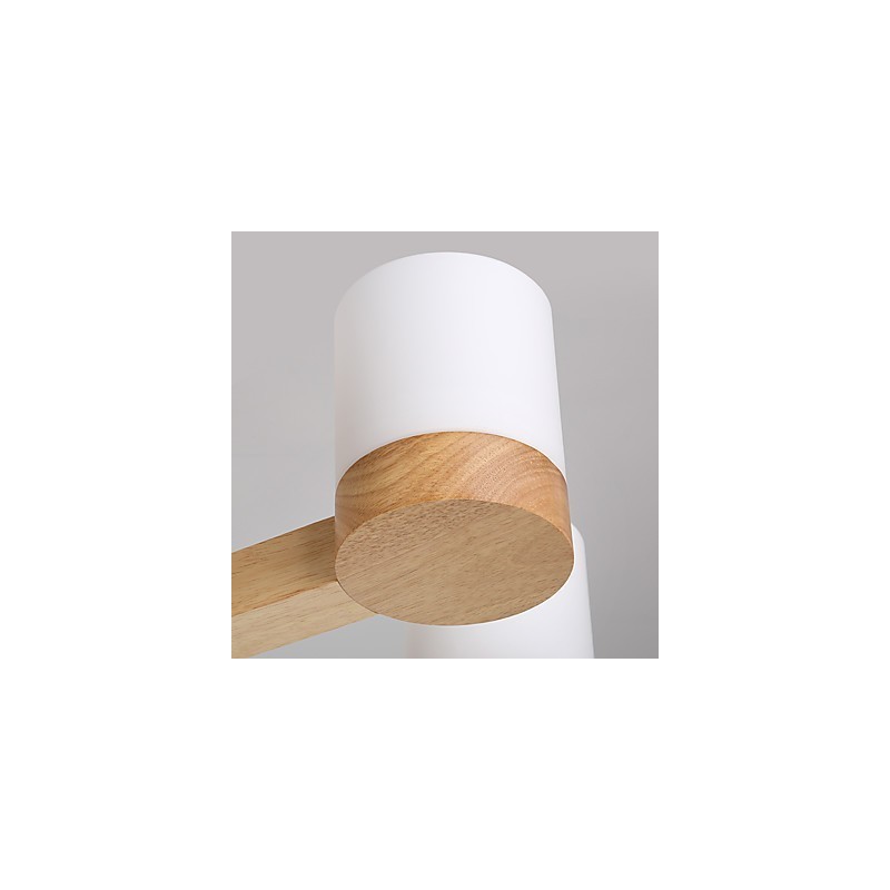 3 Lights Chandelier Modern Contemporary Traditional Classic Vintage Country Wood Feature for Wood