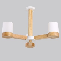 3 Lights Chandelier Modern Contemporary Traditional Classic Vintage Country Wood Feature for Wood