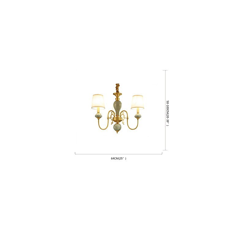 Traditional Classic Country Brass Feature for Mini Style Metal 3 Bulbs Chandelier