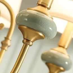 Traditional Classic Country Brass Feature for Mini Style Metal 3 Bulbs Chandelier