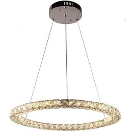 Ring Crystal Pendant Light Modern Crystal Chandelier Ceiling Lights Indoor Lamp Fixtures Dimmable with Remote Control