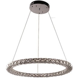 Ring Crystal Pendant Light Modern Crystal Chandelier Ceiling Lights Indoor Lamp Fixtures Dimmable with Remote Control