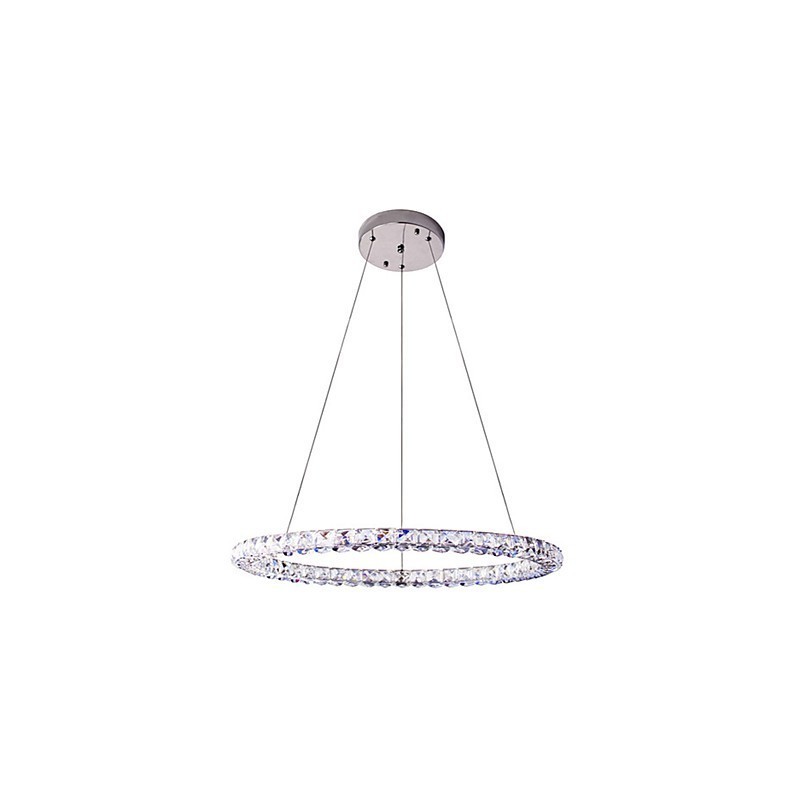 Ring Crystal Pendant Light Modern Crystal Chandelier Ceiling Lights Indoor Lamp Fixtures Dimmable with Remote Control