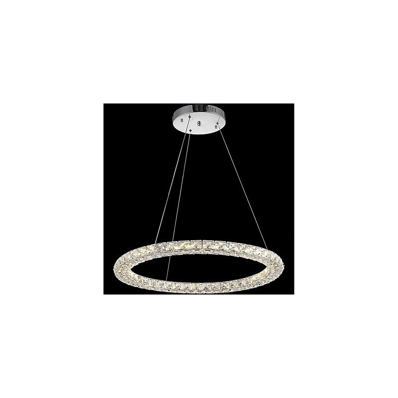 Ring Crystal Pendant Light Modern Crystal Chandelier Ceiling Lights Indoor Lamp Fixtures Dimmable with Remote Control