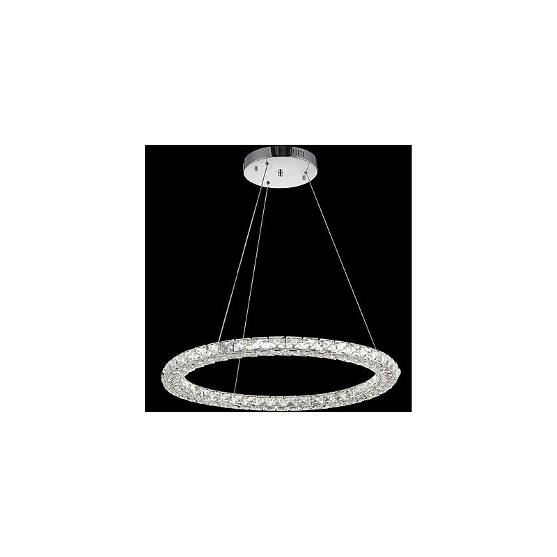 Ring Crystal Pendant Light Modern Crystal Chandelier Ceiling Lights Indoor Lamp Fixtures Dimmable with Remote Control
