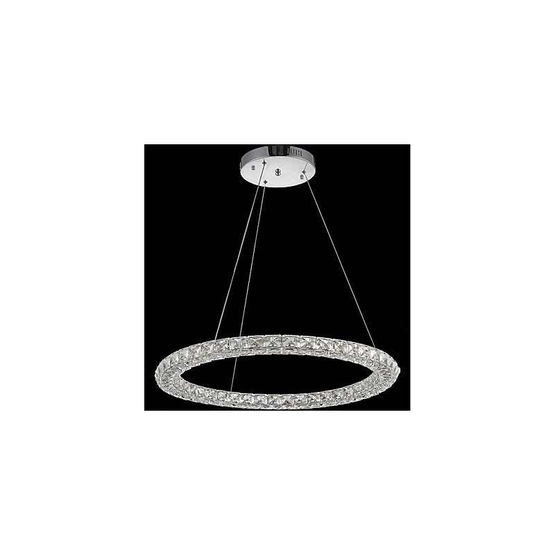 Ring Crystal Pendant Light Modern Crystal Chandelier Ceiling Lights Indoor Lamp Fixtures Dimmable with Remote Control