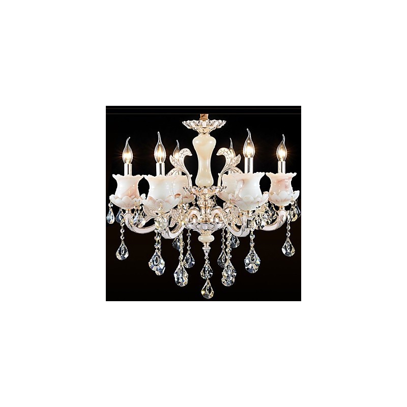 European Style Zinc Alloy Candle Crystal Pendant lamp