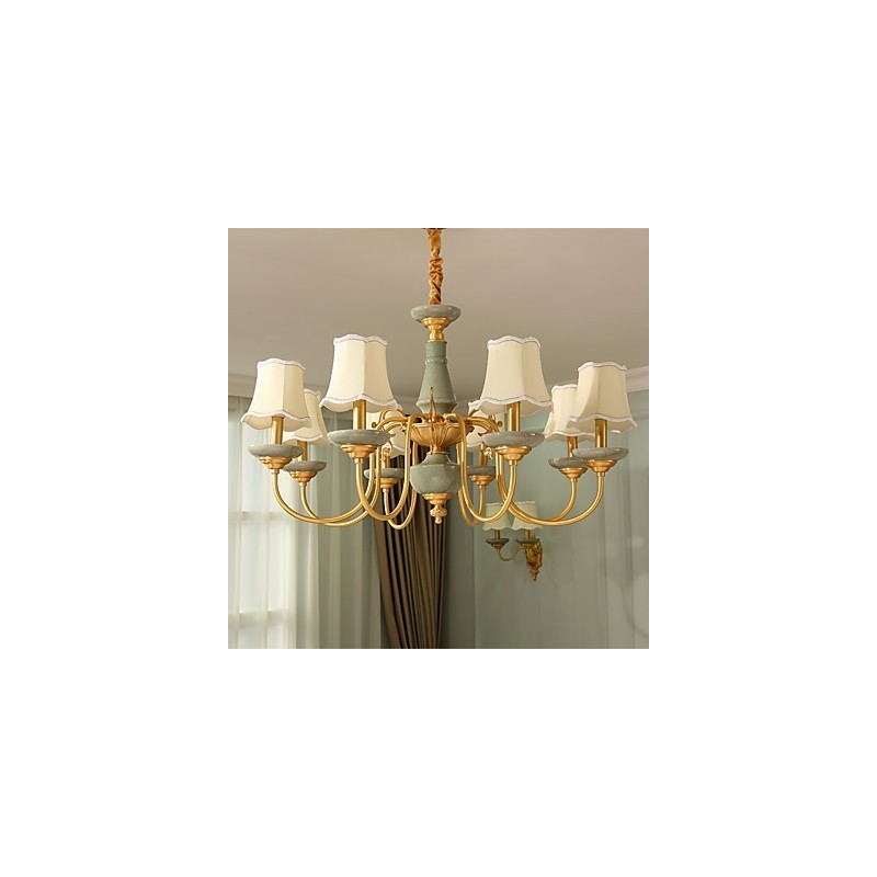 All Copper Chandelier Jade Decorative Chandelier KP8