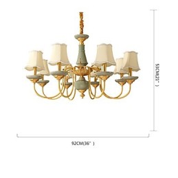 All Copper Chandelier Jade Decorative Chandelier KP8
