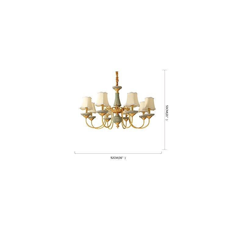 All Copper Chandelier Jade Decorative Chandelier KP8