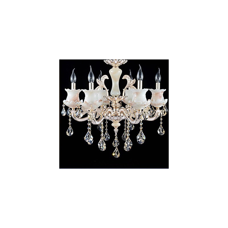 European Style Zinc Alloy Candle Crystal Pendant lamp