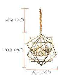 Lantern Brass Feature for Designers Metal Chandelier