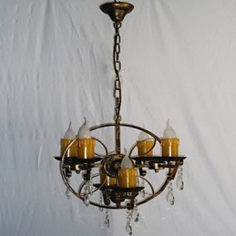 Rustic Lodge Vintage Retro Country Globe Painting Feature for Mini Style Designers Metal Chandelier