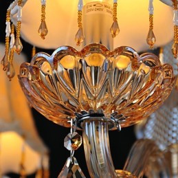 Chandelier Crystal Retro Glass 4 Light