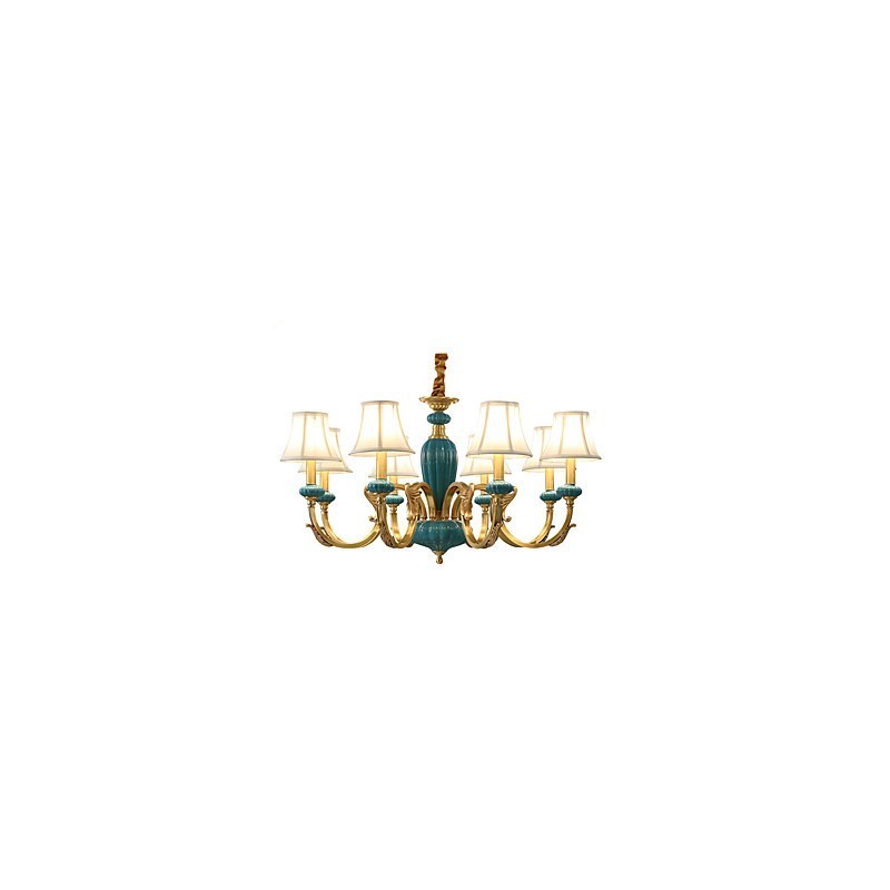 All Copper Chandelier Jade Decorative Chandelier KP