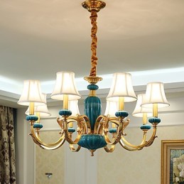 All Copper Chandelier Jade Decorative Chandelier KP