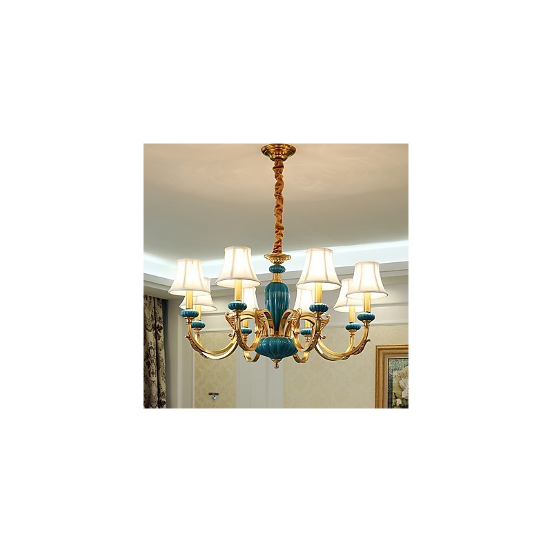 All Copper Chandelier Jade Decorative Chandelier KP