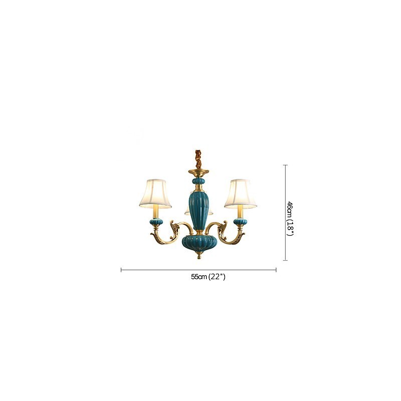 All Copper Chandelier Jade Decorative Chandelier OP