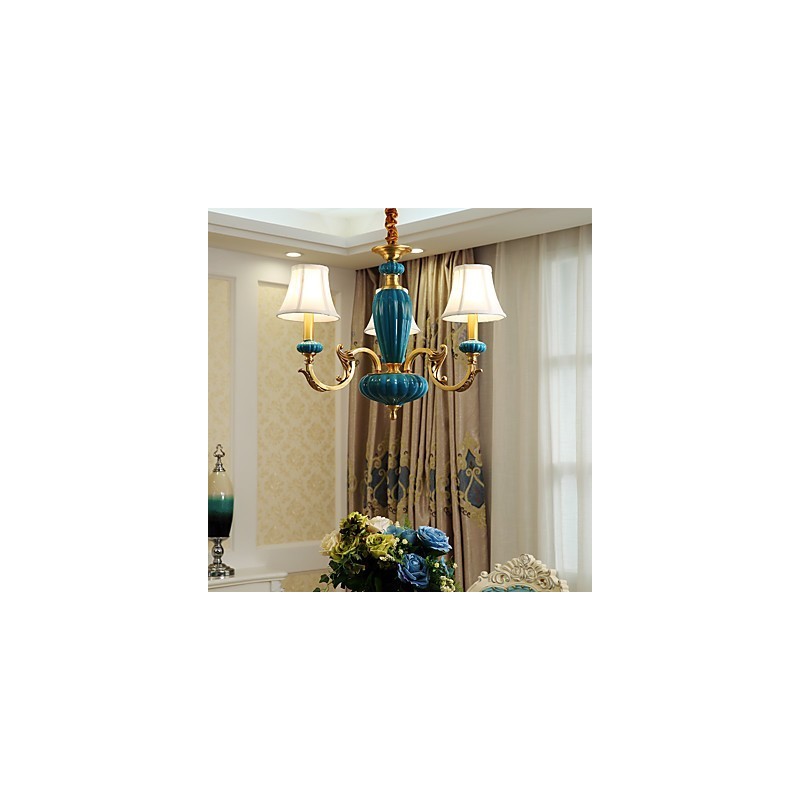 All Copper Chandelier Jade Decorative Chandelier OP