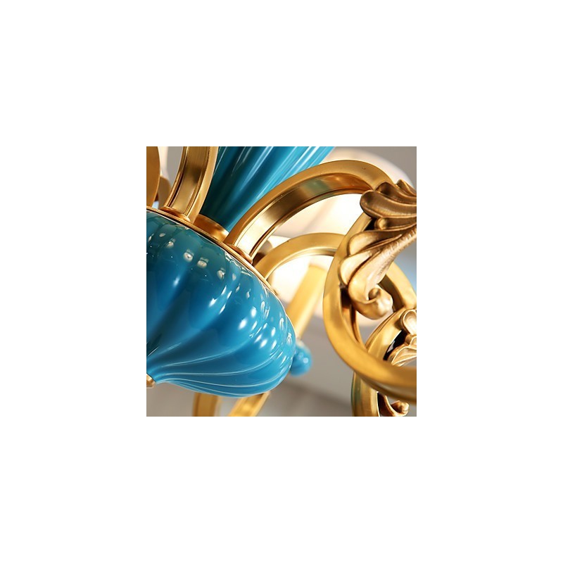 All Copper Chandelier Jade Decorative Chandelier OP