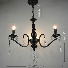 Crystal Chandelier European Style Wrought Iron Lamp Creative Candle Lamps And Lanterns