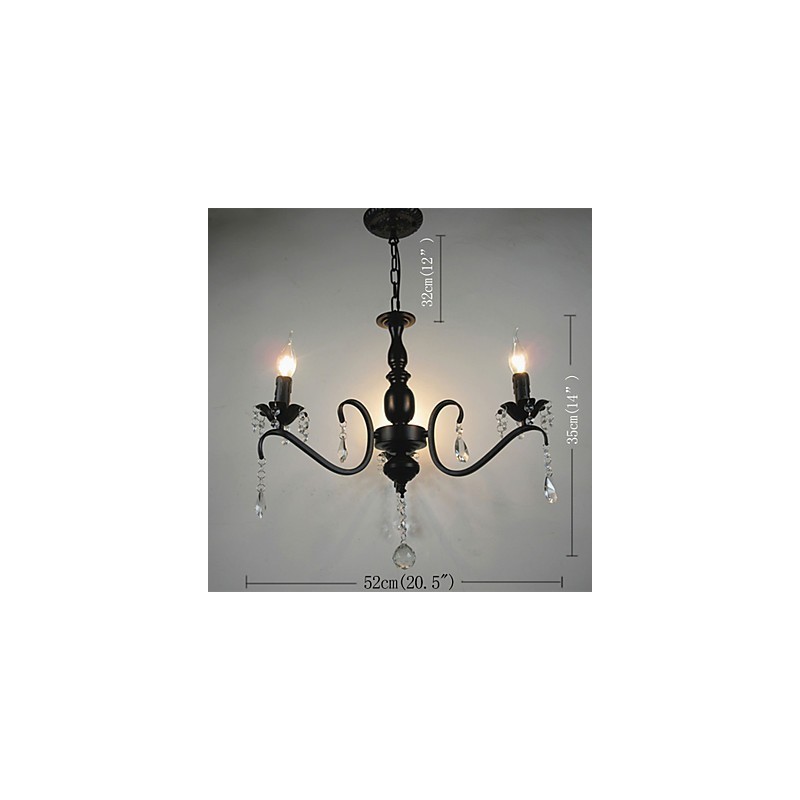 Crystal Chandelier European Style Wrought Iron Lamp Creative Candle Lamps And Lanterns