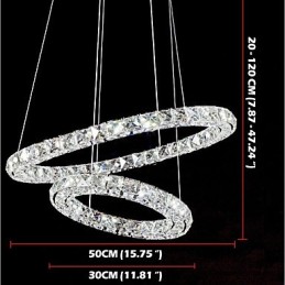 Crystal Chandelier Lights Indoor Pendant Light Ceiling Lamp Lighting Fixtures Dimmable with Remote Control