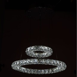 Crystal Chandelier Lights Indoor Pendant Light Ceiling Lamp Lighting Fixtures Dimmable with Remote Control