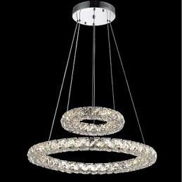 Crystal Chandelier Lights Indoor Pendant Light Ceiling Lamp Lighting Fixtures Dimmable with Remote Control