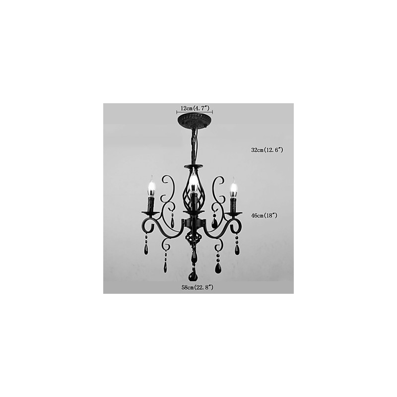 Crystal Lamp 3 Light Modern Simple Novelty Lightings