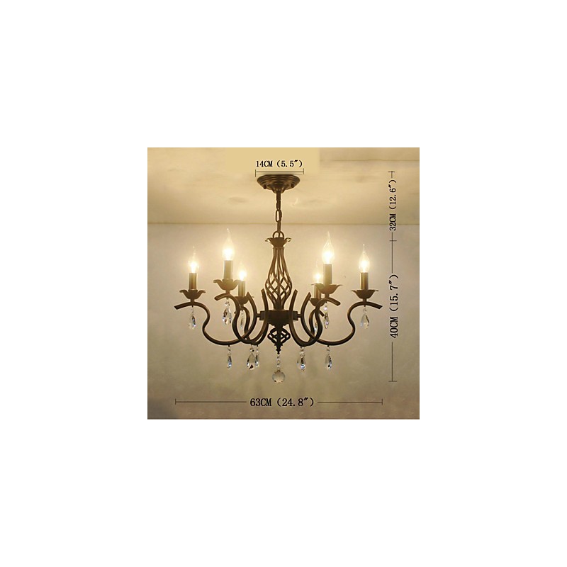 European Style Crystal Chandelier Dining Lights Simple Creative Candles Lamps And Lanterns Novelty Lightig