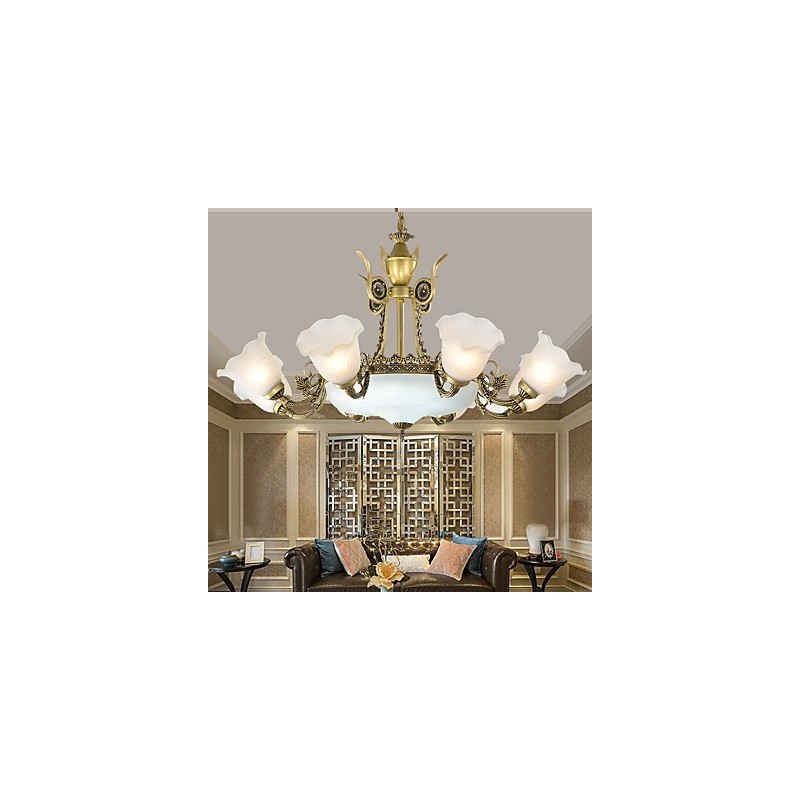 Traditional Classic Painting Feature for Mini Style Metal Chandelier