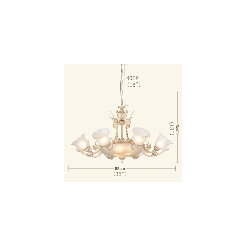 Traditional Classic Painting Feature for Mini Style Metal Chandelier