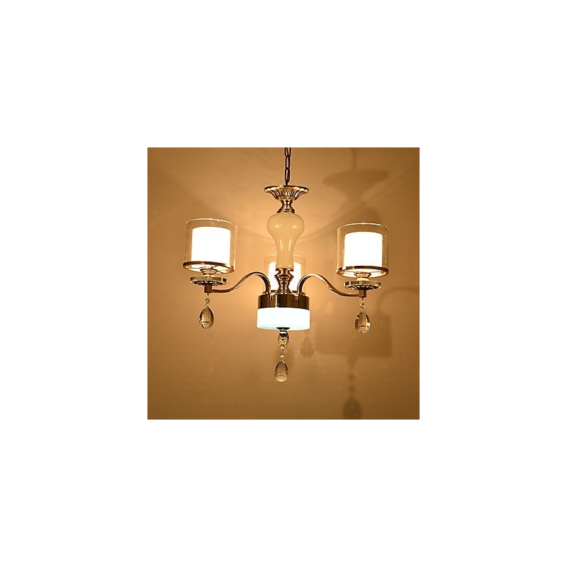 Modern Contemporary Electroplated Feature for Crystal Metal Chandelier