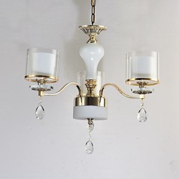 Modern Contemporary Electroplated Feature for Crystal Metal Chandelier