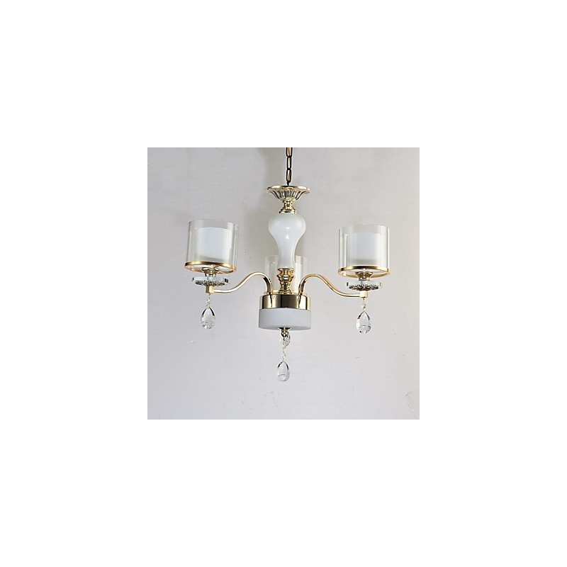 Modern Contemporary Electroplated Feature for Crystal Metal Chandelier